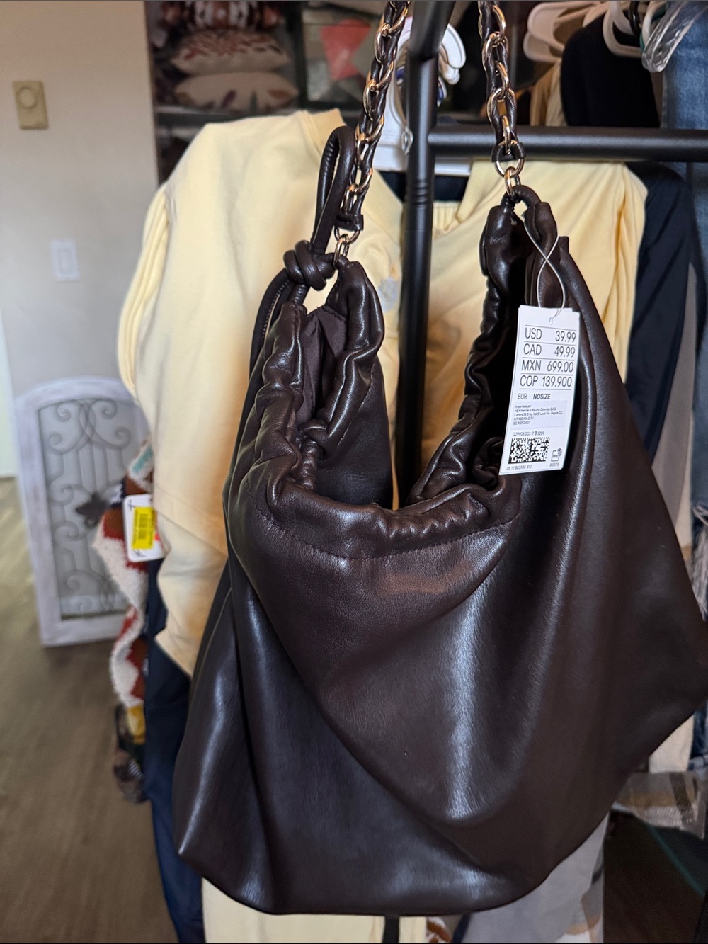 BNWT H&M Faux leather cinch top shoulder bag